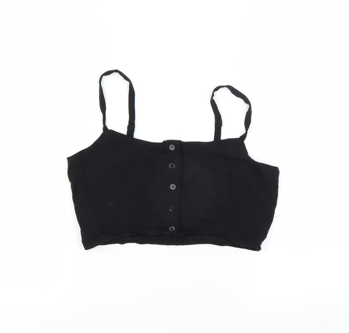 New Look Womens Black Basic Blouse Size 10