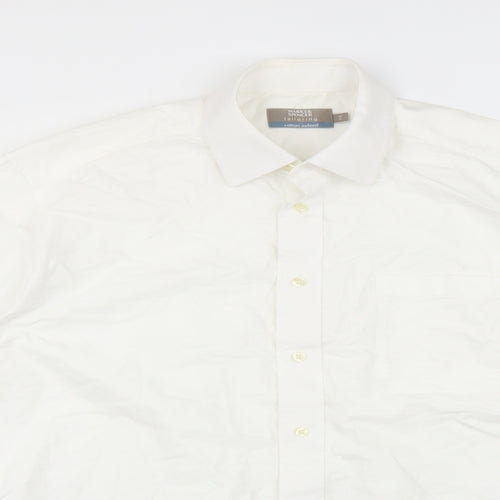 Marks and Spencer Mens Ivory    Dress Shirt Size 15