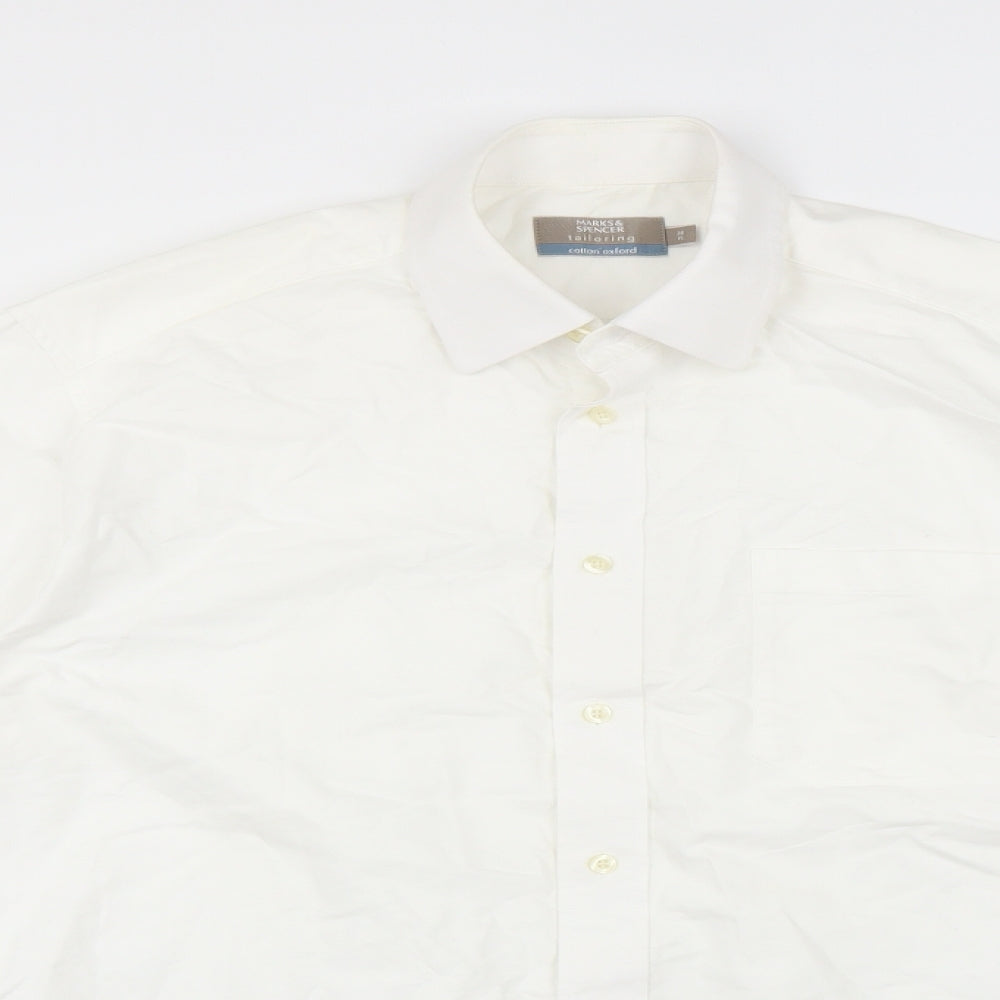 Marks and Spencer Mens Ivory    Dress Shirt Size 15