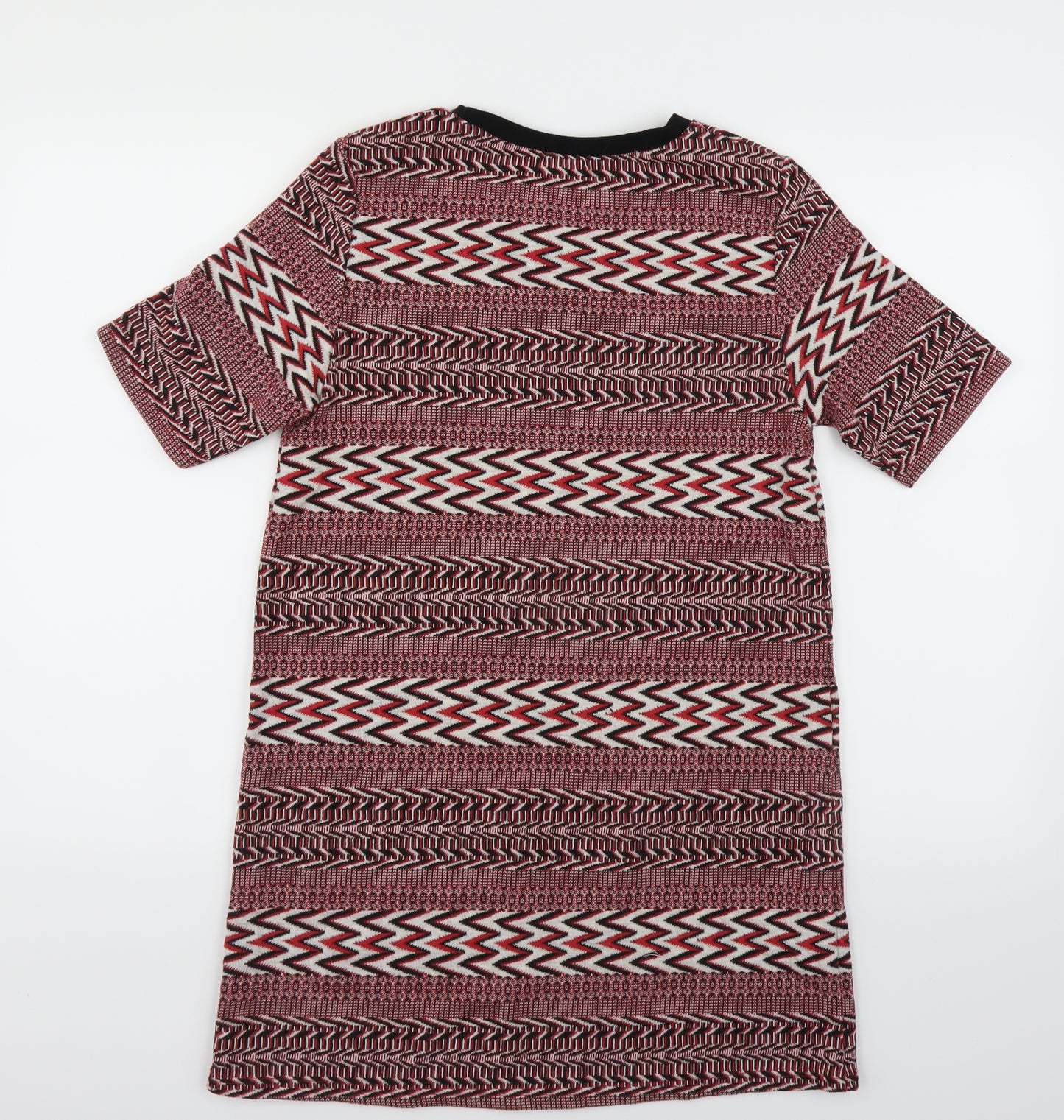 River Island Womens Red Geometric  Jumper Dress  Size 8