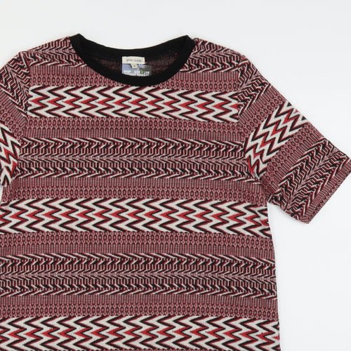 River Island Womens Red Geometric  Jumper Dress  Size 8
