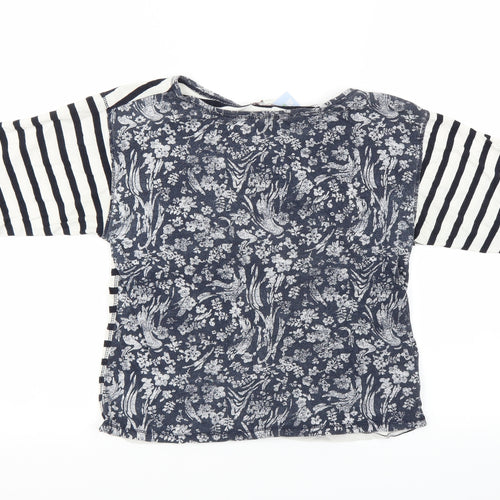 Gap Womens Blue Striped  Basic T-Shirt Size XS