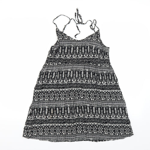 Divided by H&M Womens Black Geometric  Trapeze & Swing  Size 10