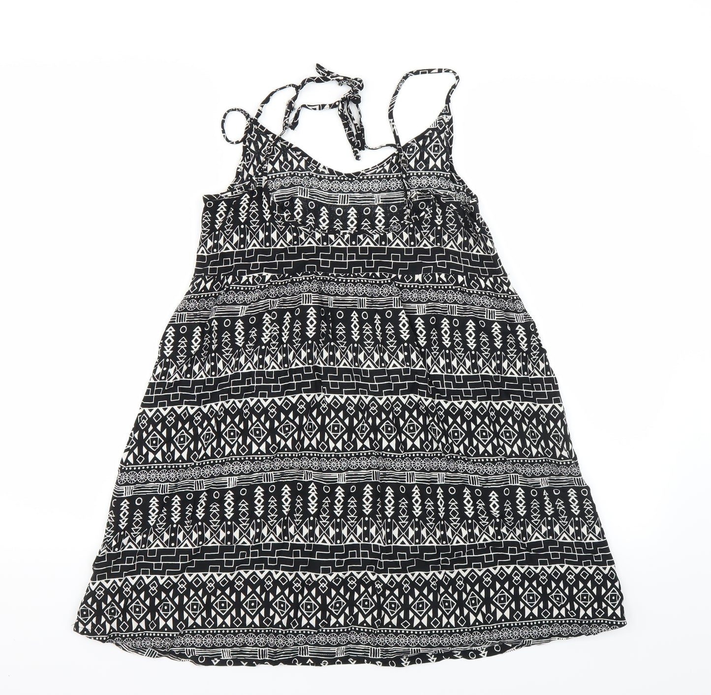 Divided by H&M Womens Black Geometric  Trapeze & Swing  Size 10