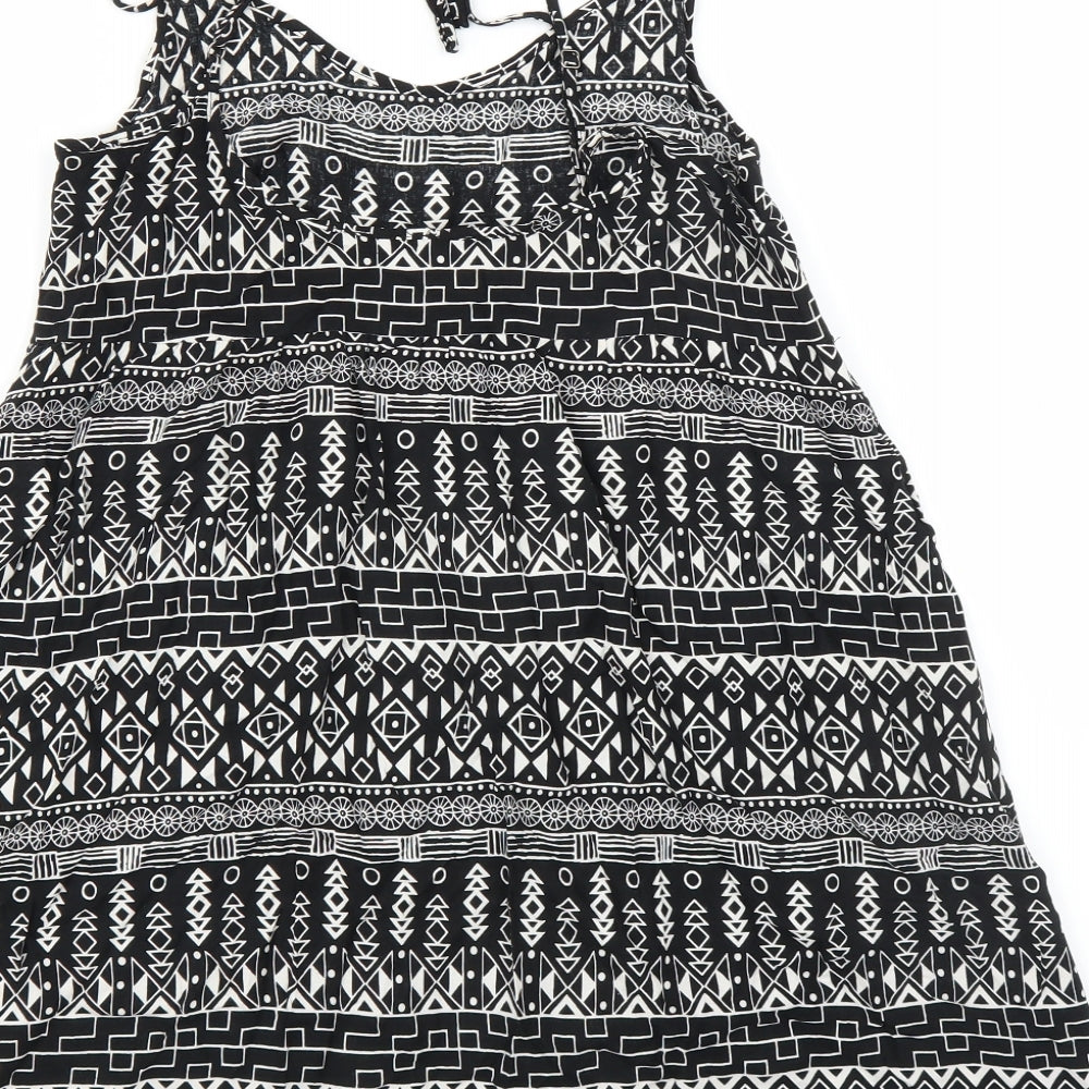 Divided by H&M Womens Black Geometric  Trapeze & Swing  Size 10