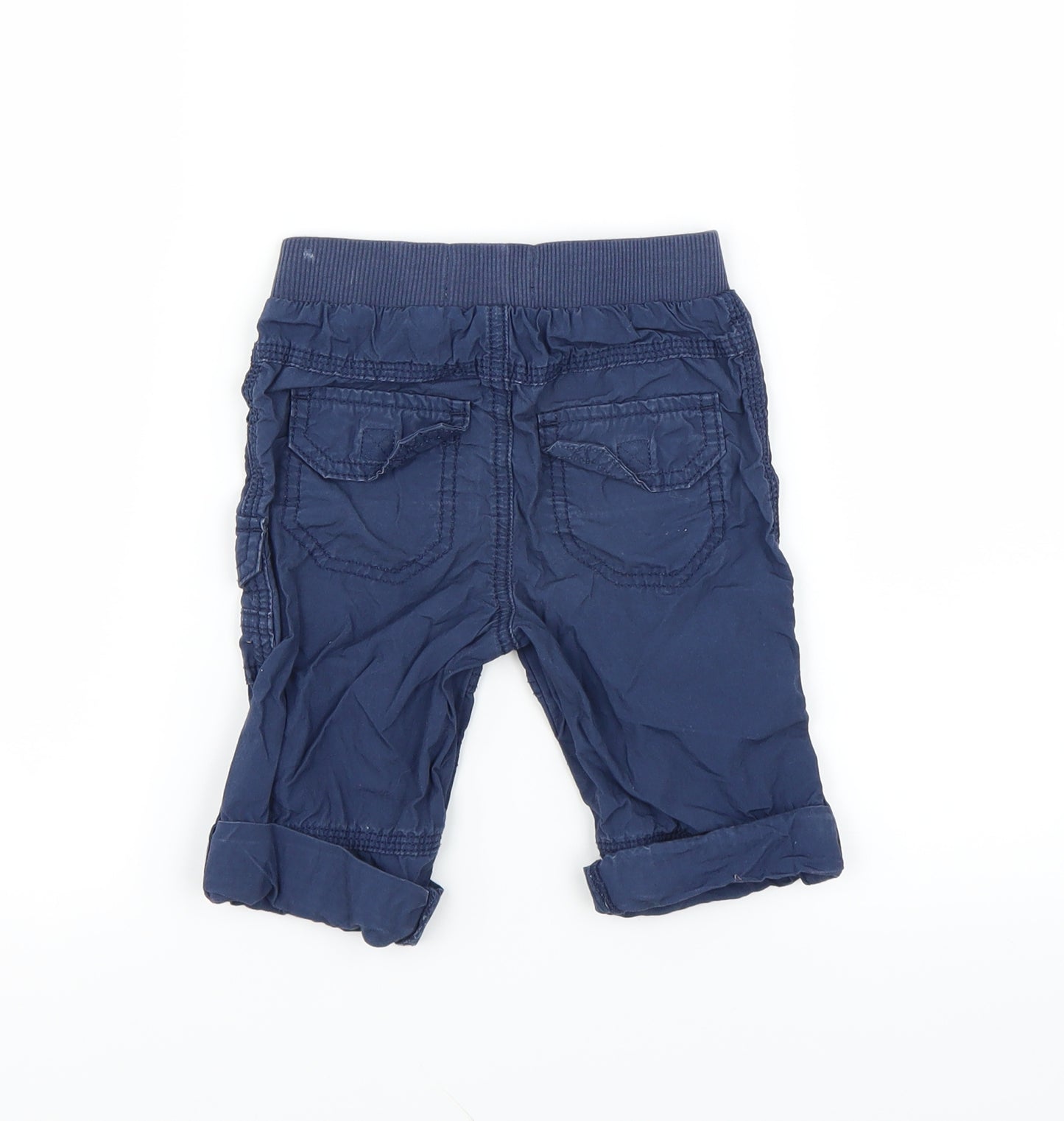 Sainsburys Boys Blue   Cargo Trousers Size 12-18 Months