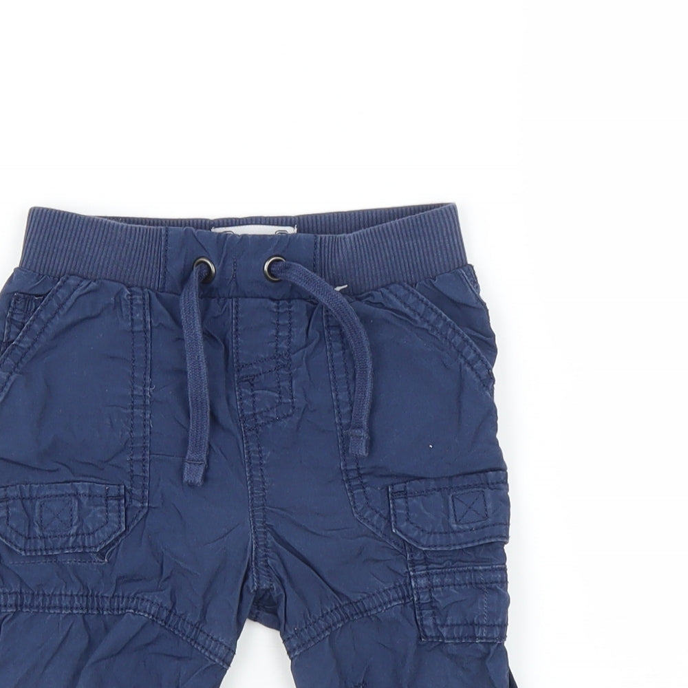 Sainsburys Boys Blue   Cargo Trousers Size 12-18 Months