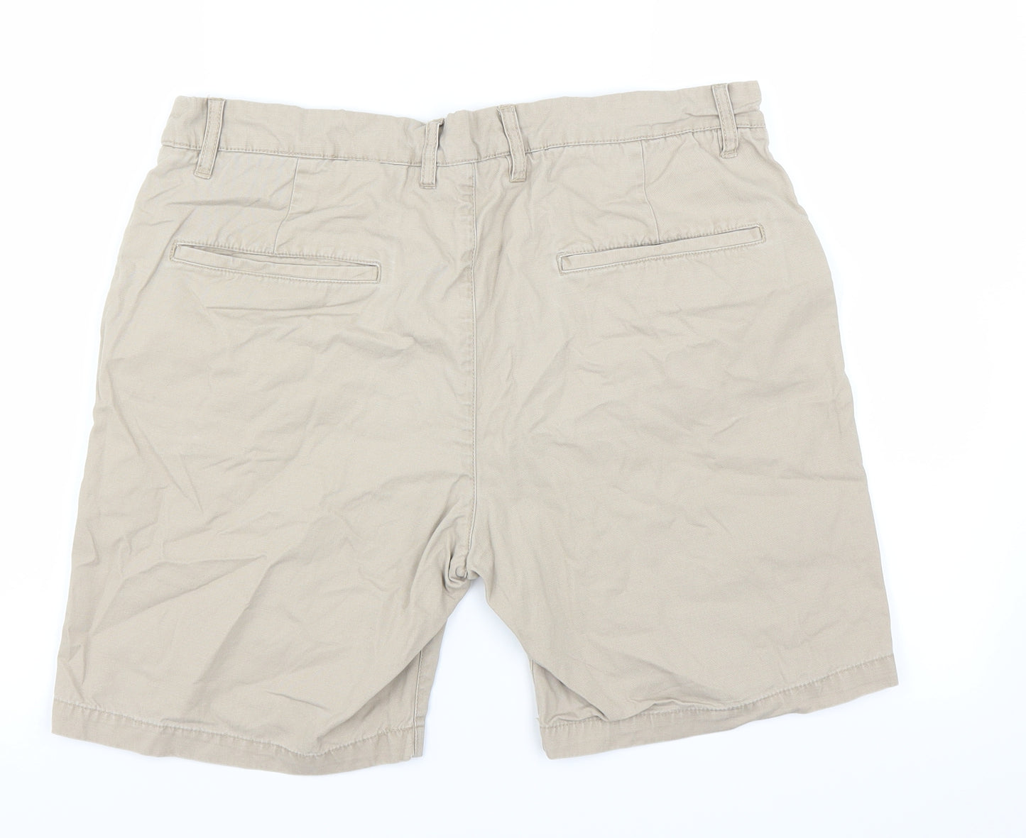 H&M Mens Beige   Chino Shorts Size 33 in