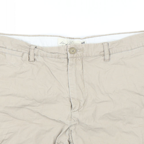 H&M Mens Beige   Chino Shorts Size 33 in