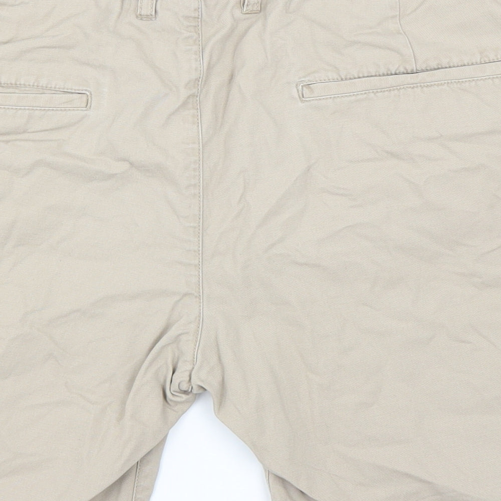 H&M Mens Beige   Chino Shorts Size 33 in