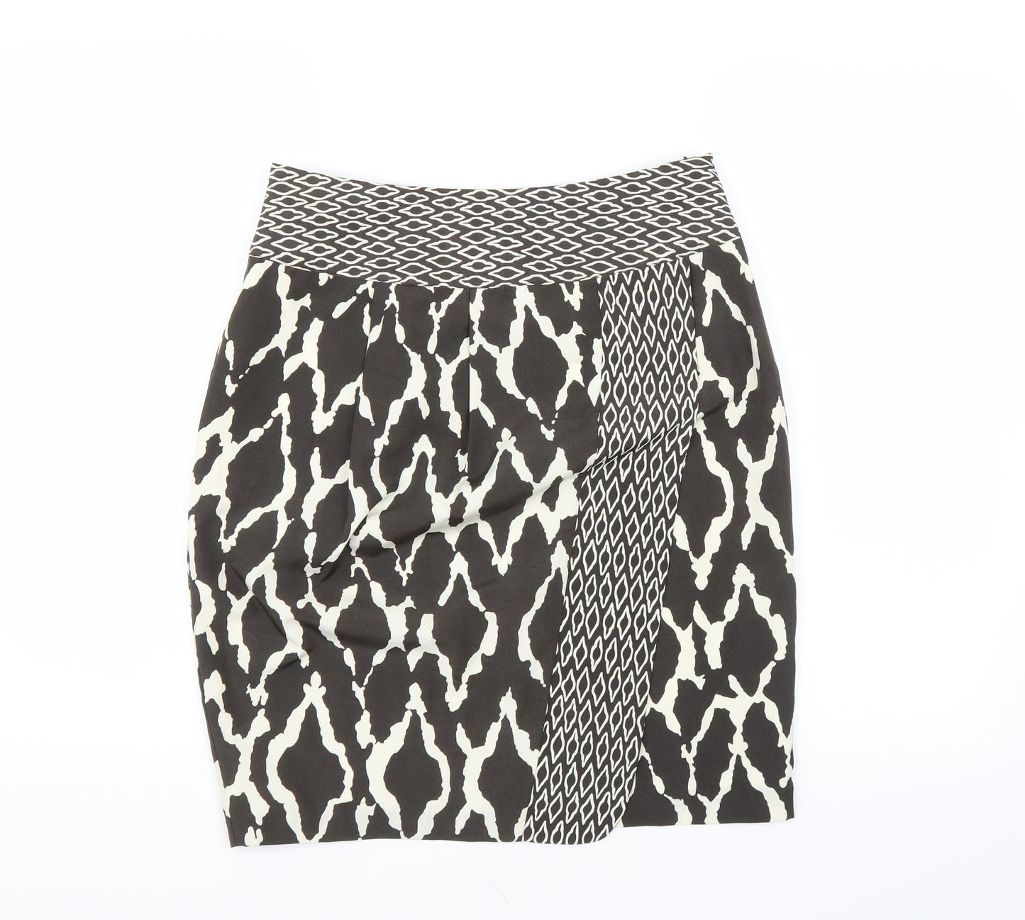 Marks and Spencer Womens Brown Geometric  Straight & Pencil Skirt Size 10