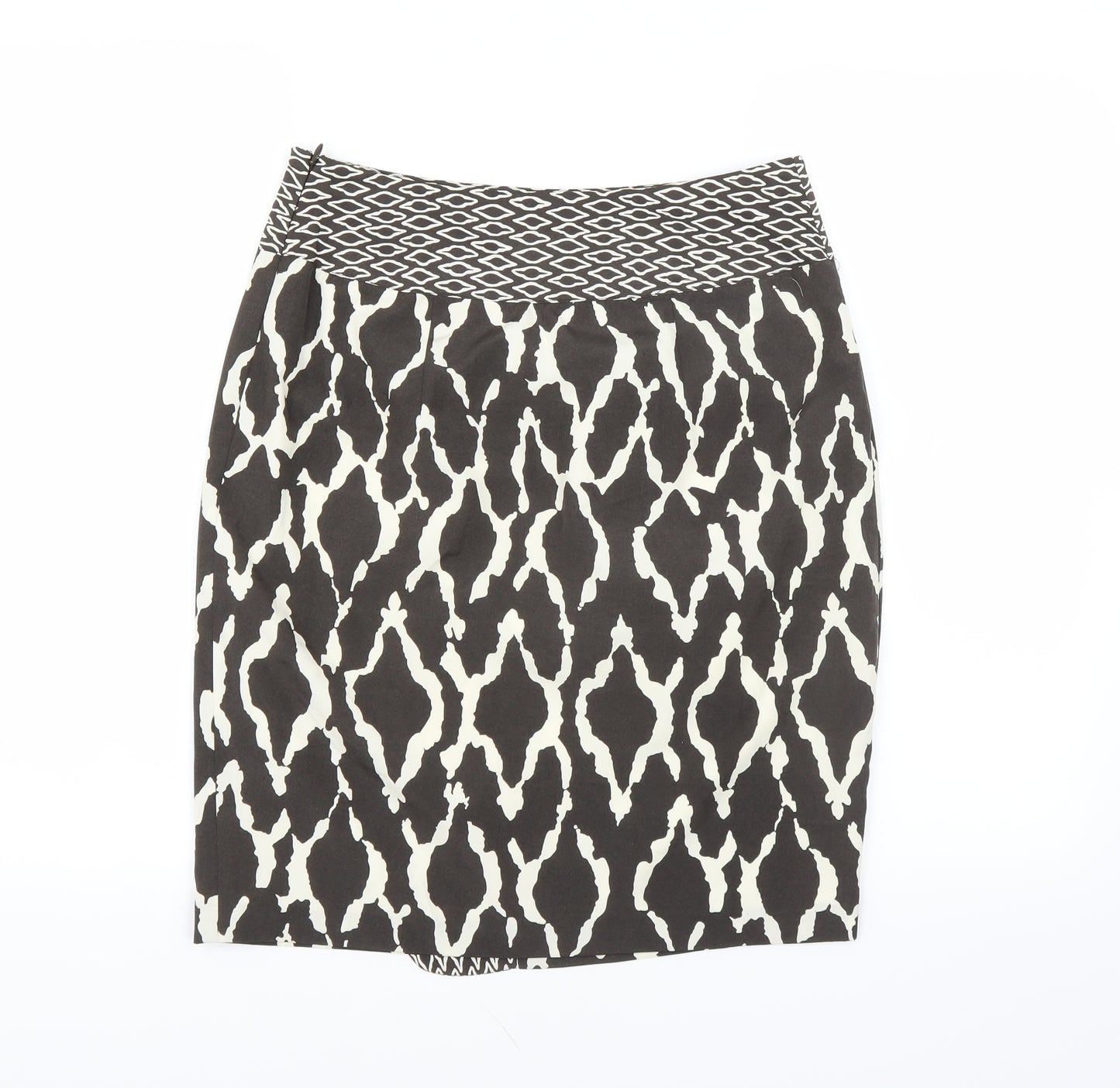 Marks and Spencer Womens Brown Geometric  Straight & Pencil Skirt Size 10