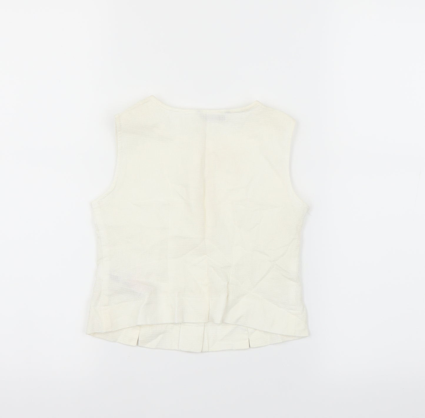 Marks and Spencer Girls Ivory   Basic Blouse Size 6 Years