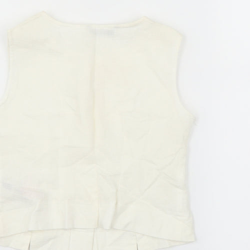 Marks and Spencer Girls Ivory   Basic Blouse Size 6 Years