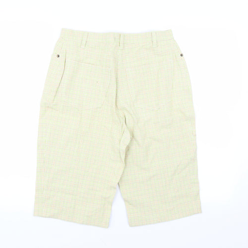 Pret a Porter Womens Green Check  Chino Shorts Size 10