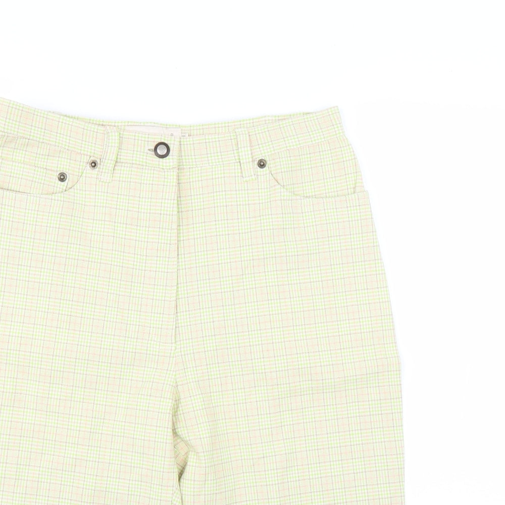 Pret a Porter Womens Green Check  Chino Shorts Size 10
