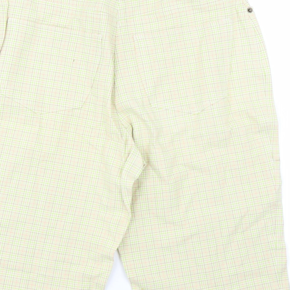 Pret a Porter Womens Green Check  Chino Shorts Size 10