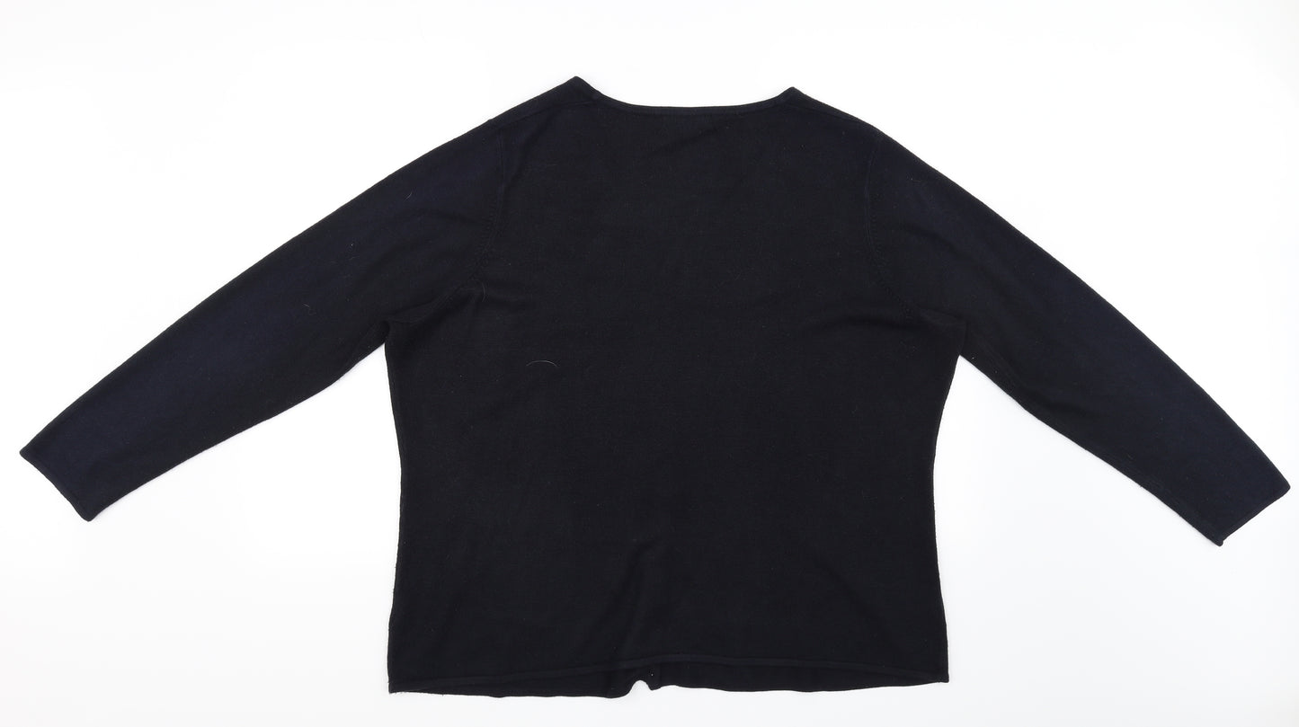SixteenTwentySIx Womens Black   Cardigan Jumper Size 24
