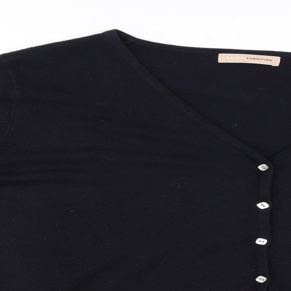 SixteenTwentySIx Womens Black   Cardigan Jumper Size 24