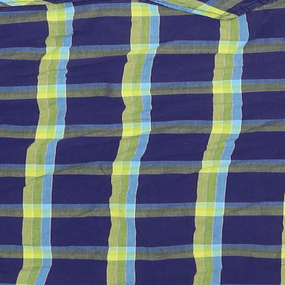 Cedar Wood State Mens Blue Check   Button-Up Size M