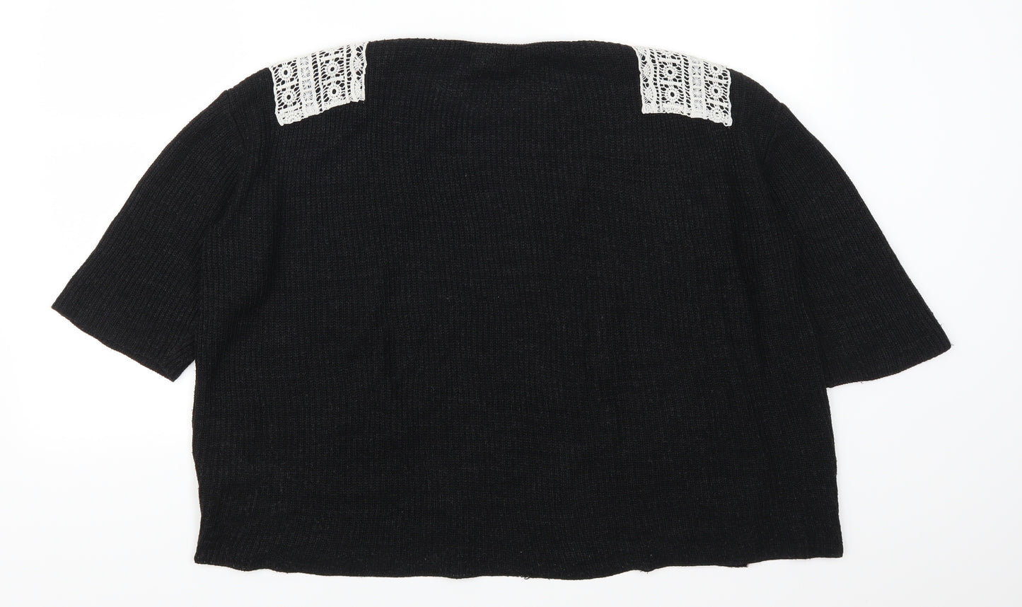 Topshop Womens Grey  Lace Pullover Jumper Size 10