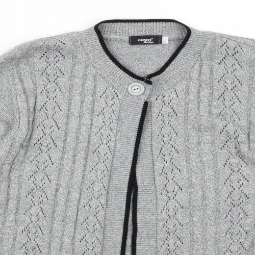 Glimpse Design Womens Grey   Cardigan Jumper Size M