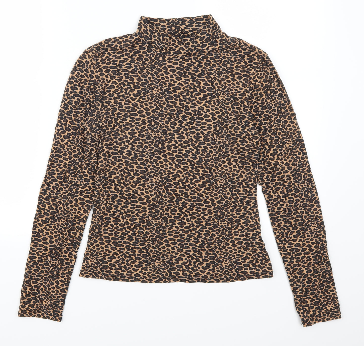 Atmosphere Womens Brown Animal Print  Basic T-Shirt Size 12