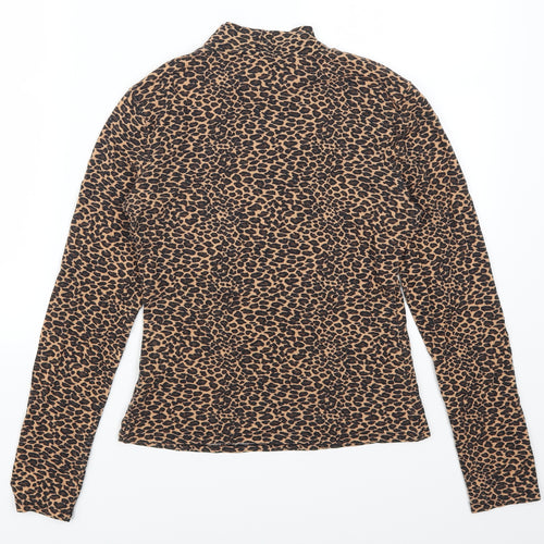 Atmosphere Womens Brown Animal Print  Basic T-Shirt Size 12