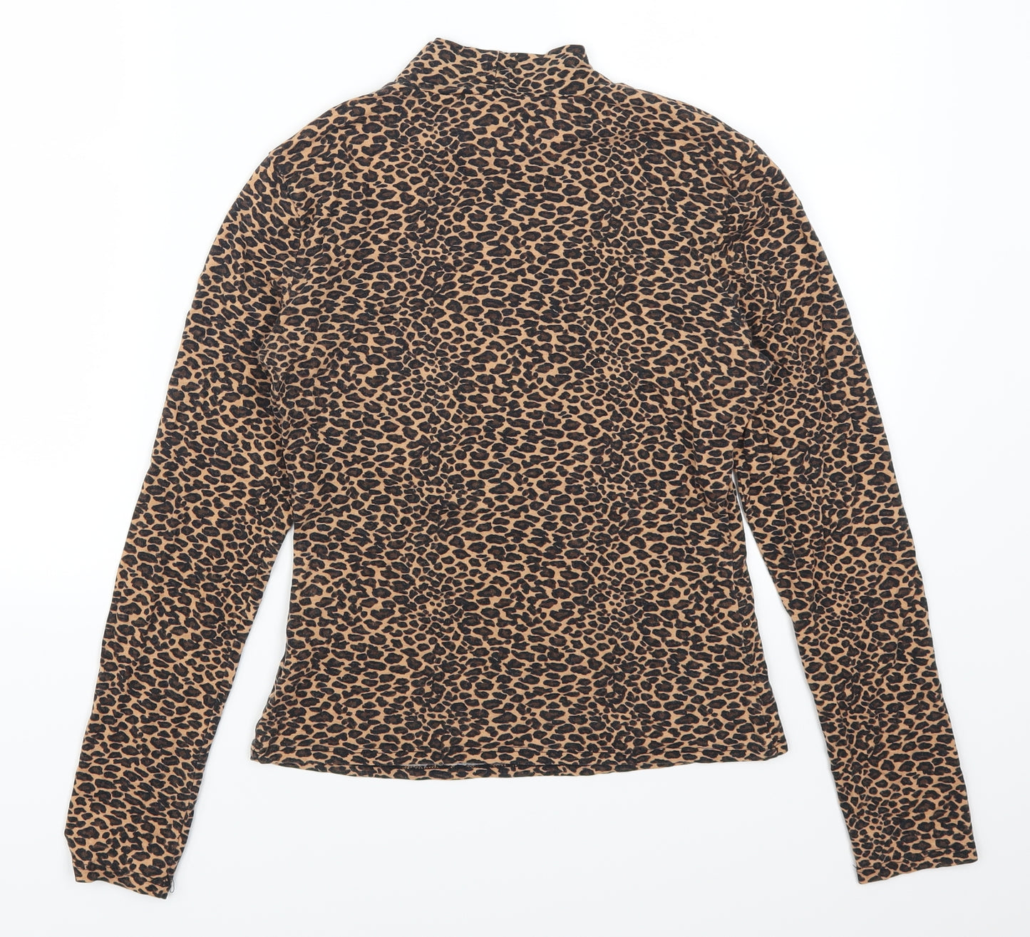 Atmosphere Womens Brown Animal Print  Basic T-Shirt Size 12
