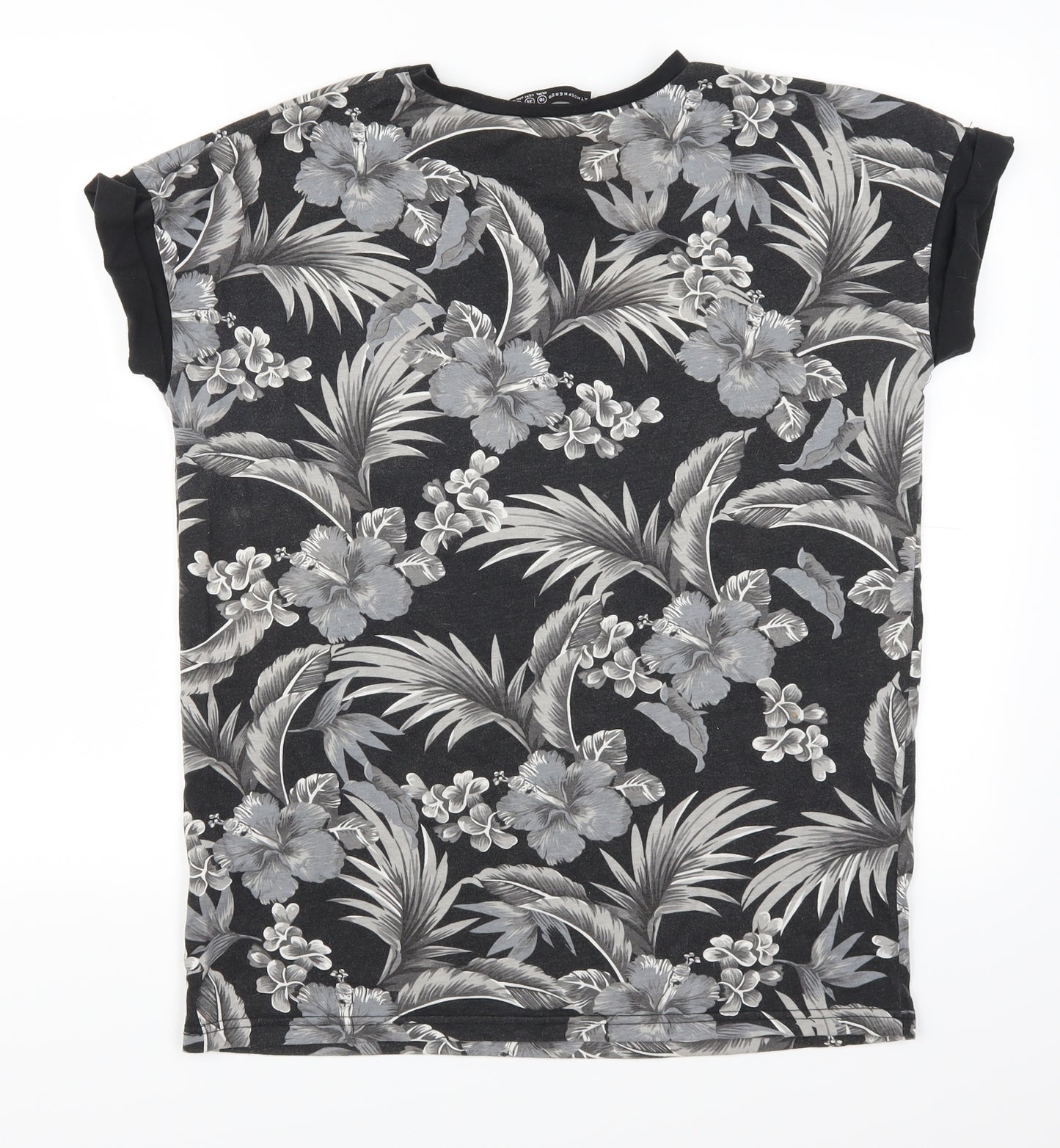 Atmosphere Womens Grey Floral  Basic T-Shirt Size 10  - 26 San Diego