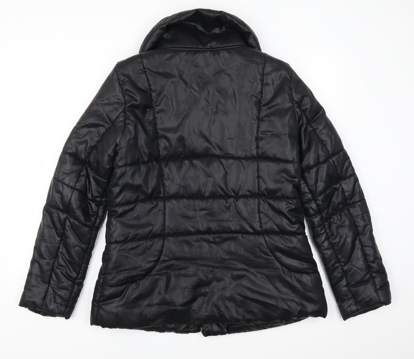 Promod Womens Black   Quilted Coat Size 14