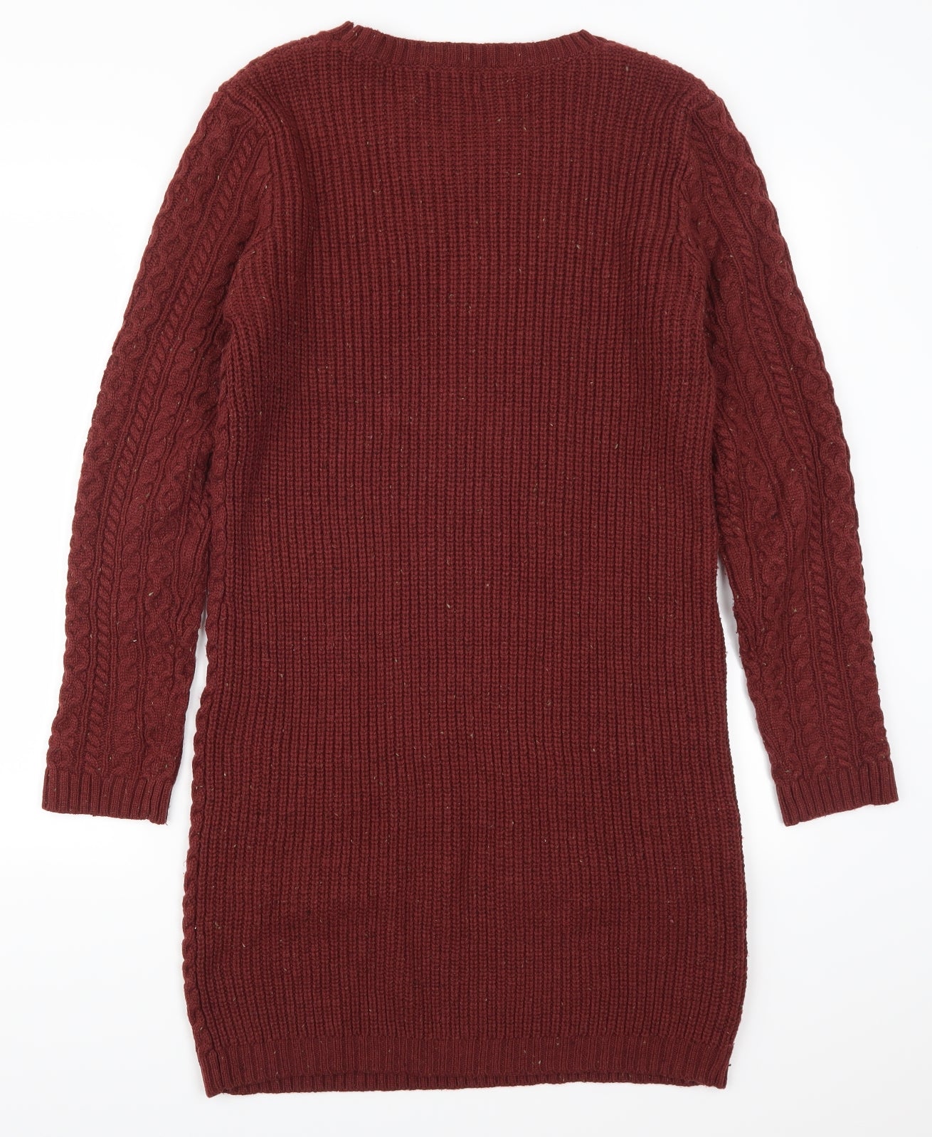 Primark Womens Red   Jumper Dress  Size 14  - Cable Knit
