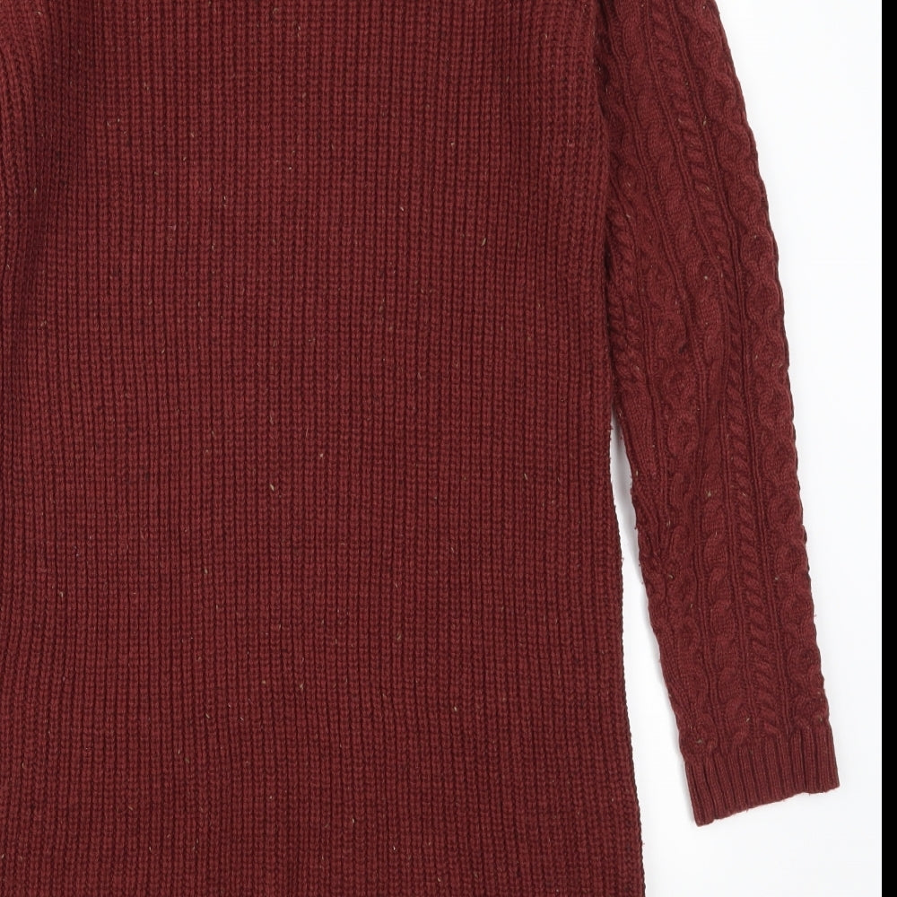 Primark Womens Red   Jumper Dress  Size 14  - Cable Knit