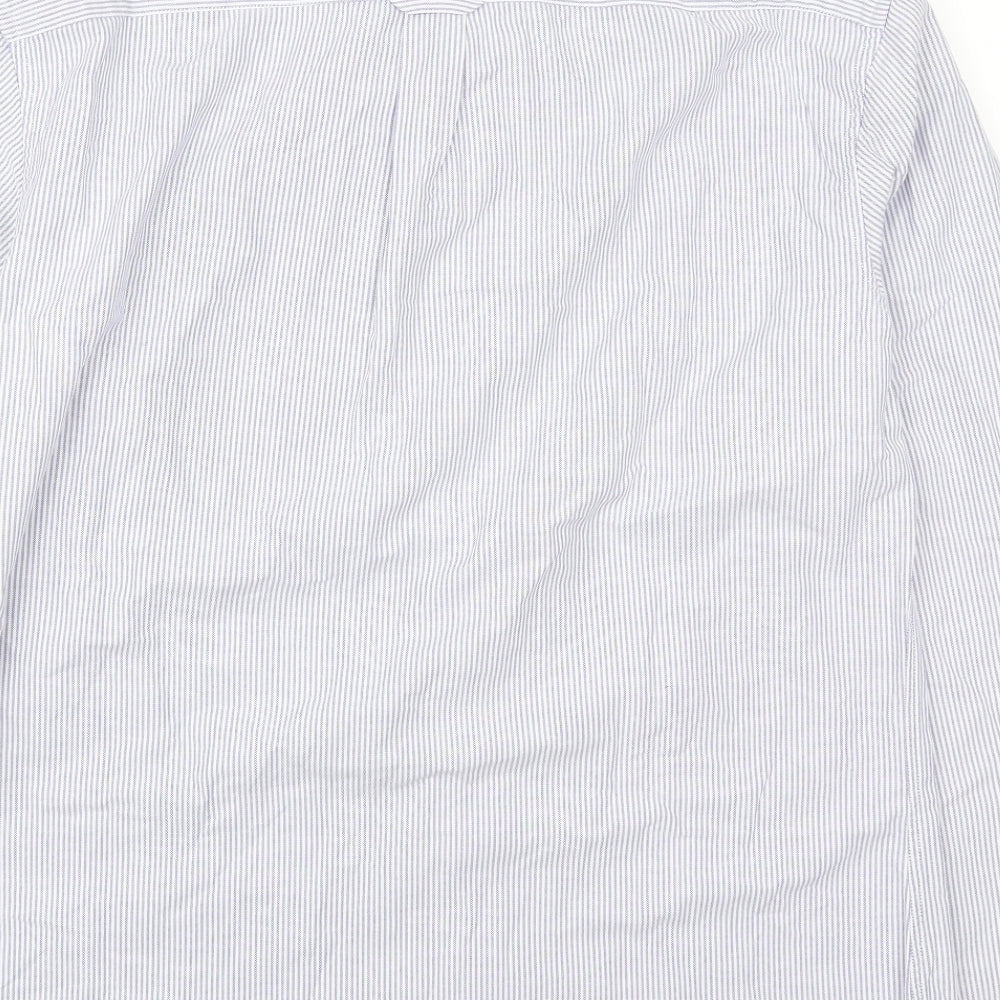 Banana Republic Mens Blue Striped   Button-Up Size L