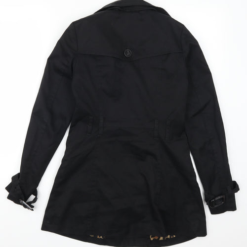 H&M Womens Black   Trench Coat Coat Size 6