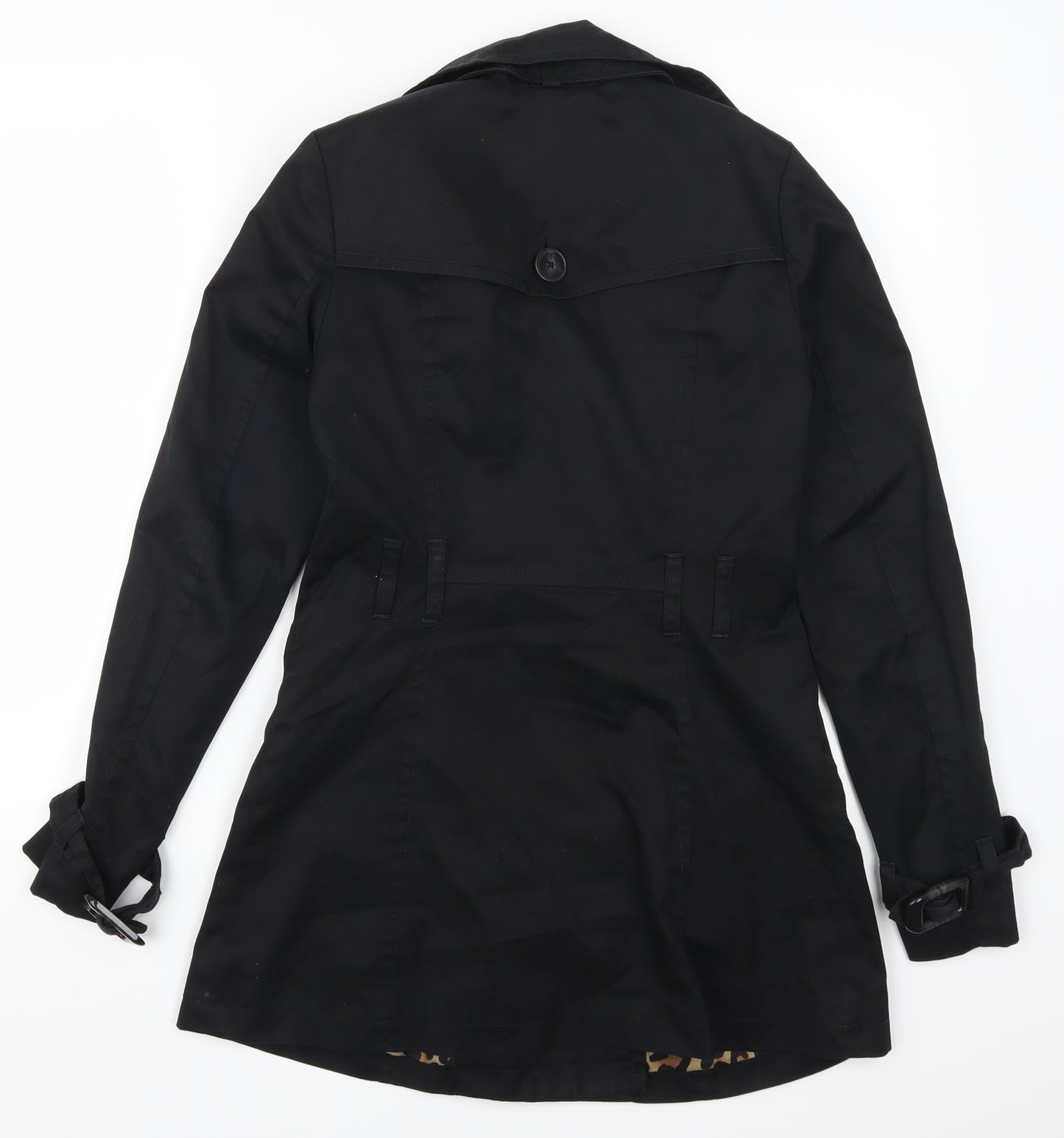 H&M Womens Black   Trench Coat Coat Size 6