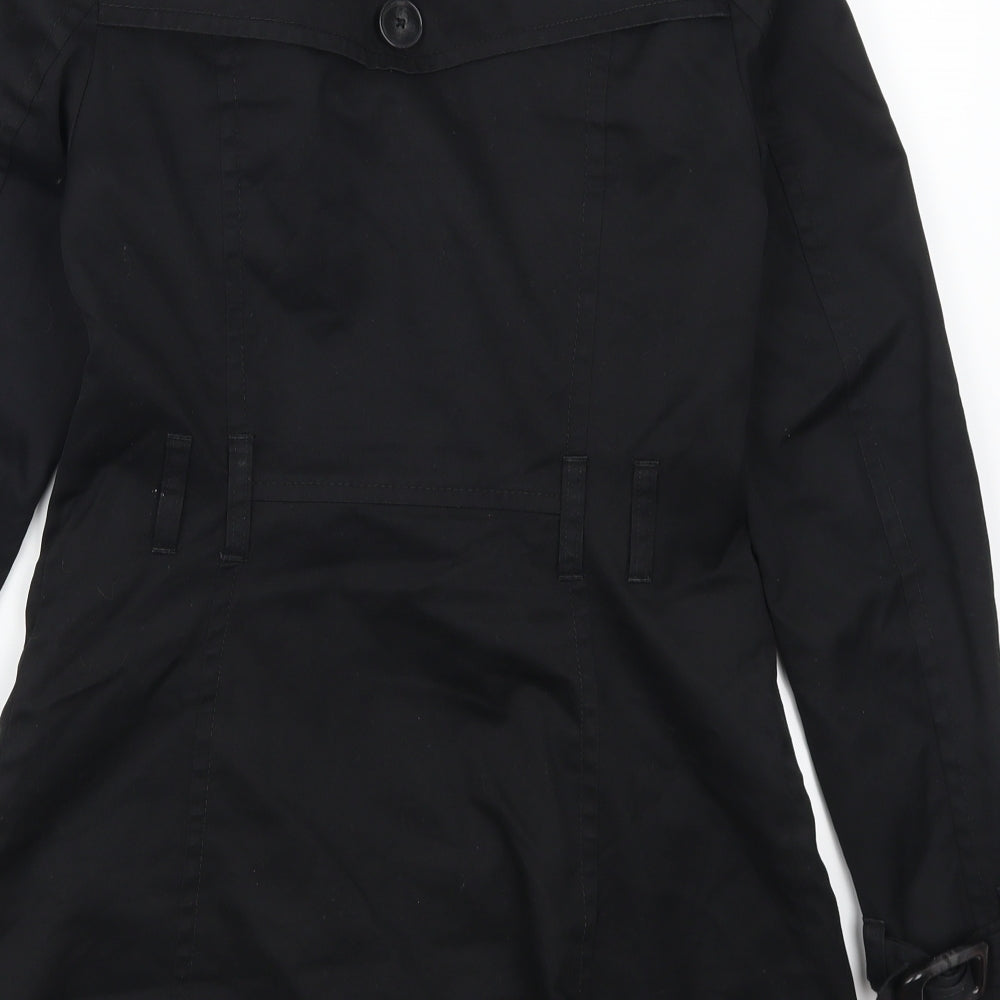 H&M Womens Black   Trench Coat Coat Size 6