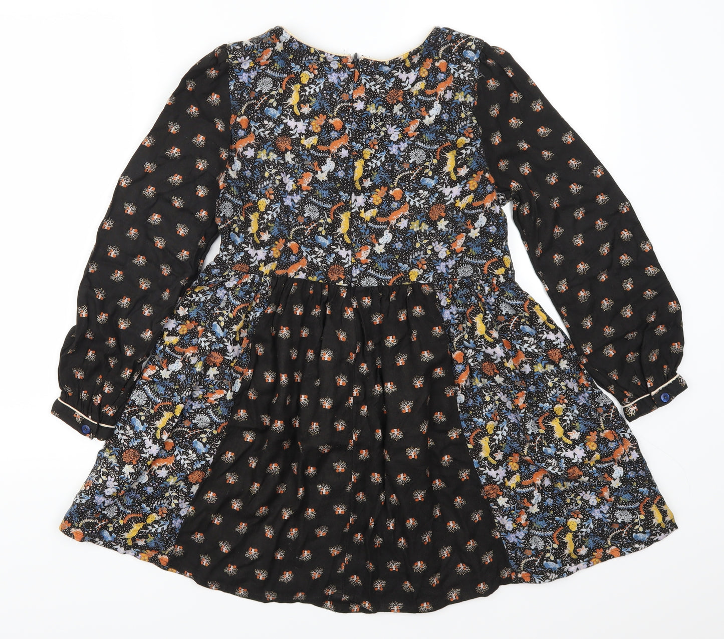 Monsoon Girls Brown Animal Print  Skater Dress  Size 12-13 Years