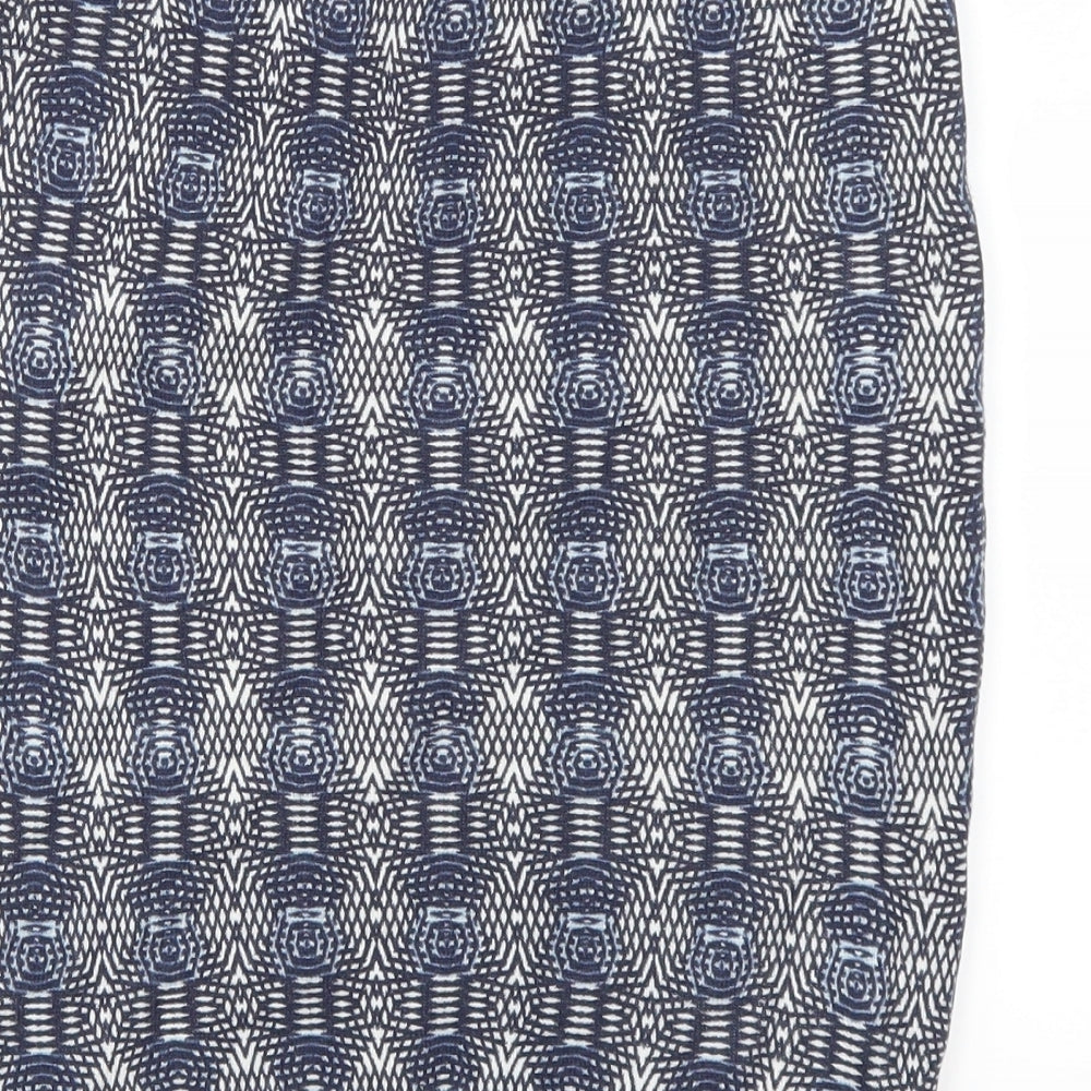 NEXT Womens Blue Geometric  Straight & Pencil Skirt Size 8