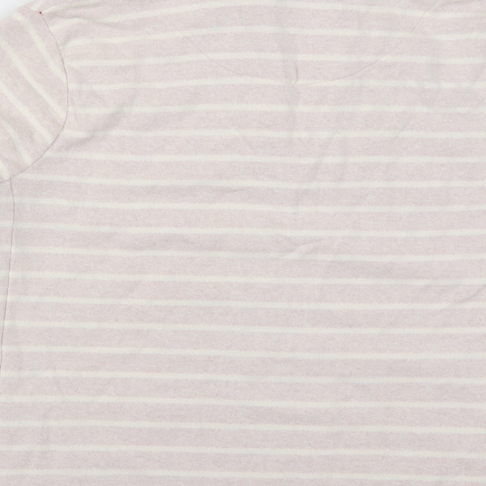 TU Womens Pink Striped  Pullover Sweatshirt Size 16