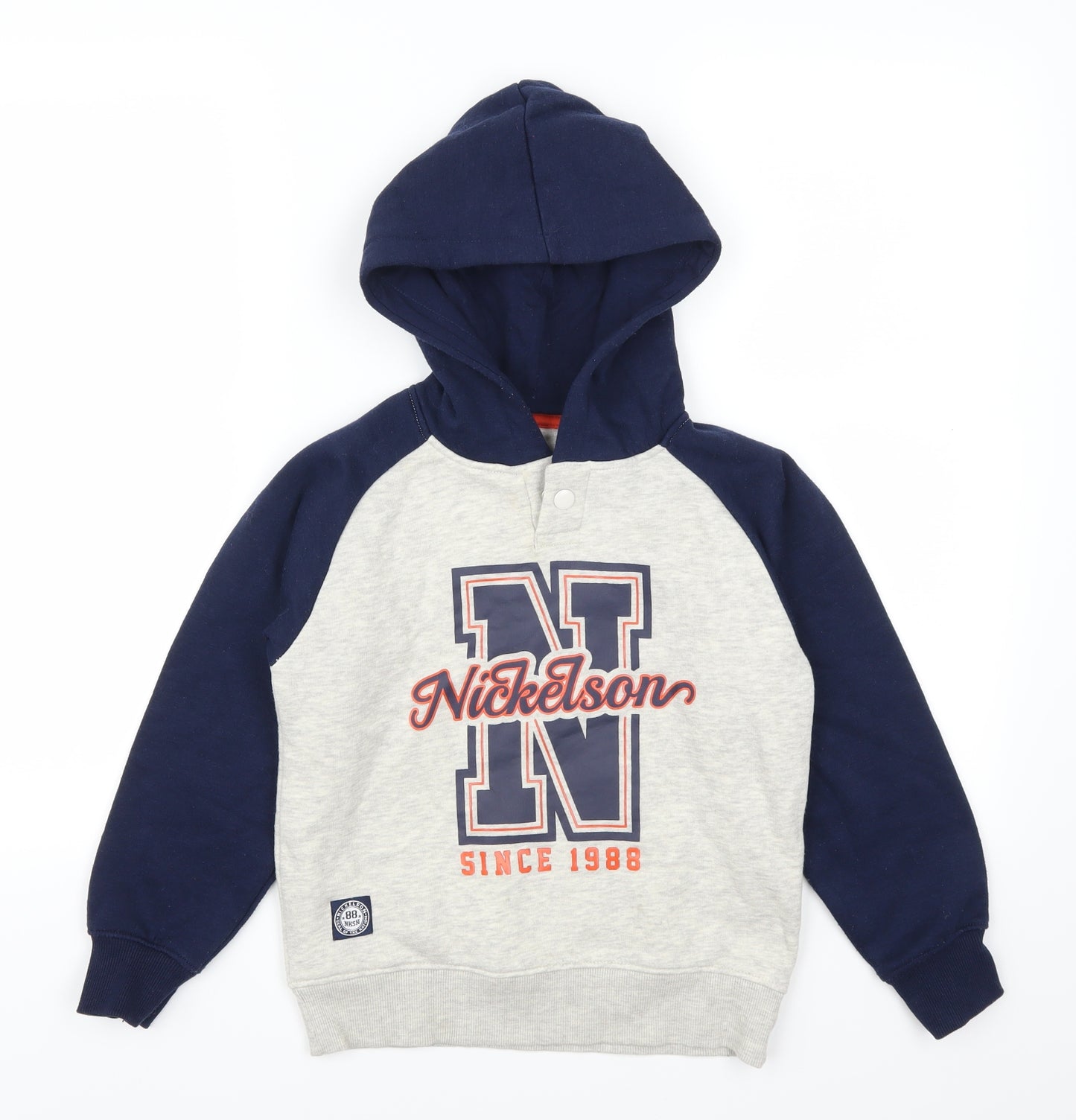 Nickelson Boys Blue   Pullover Hoodie Size 6-7 Years