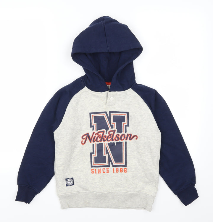 Nickelson Boys Blue   Pullover Hoodie Size 6-7 Years