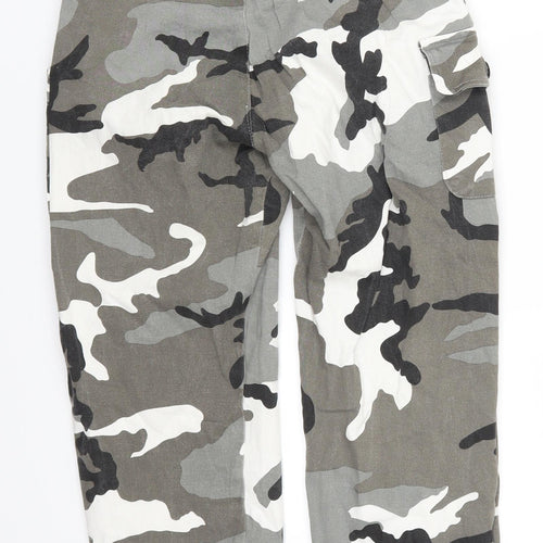 Cherry Koko Womens Grey Camouflage  Cargo Trousers Size 29 in L24 in