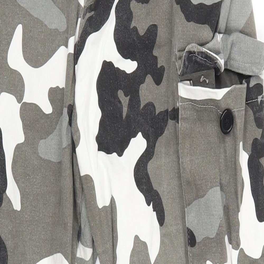 Cherry Koko Womens Grey Camouflage  Cargo Trousers Size 29 in L24 in