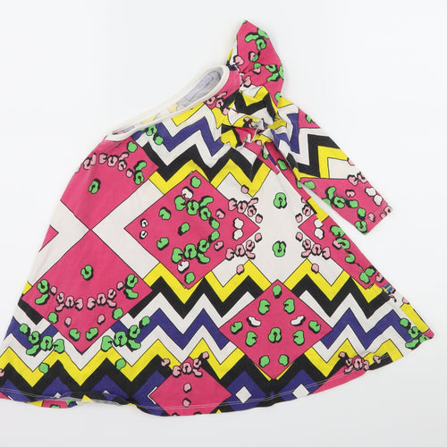 The Brand Girls Multicoloured Geometric Jersey Fit & Flare  Size 12-18 Months