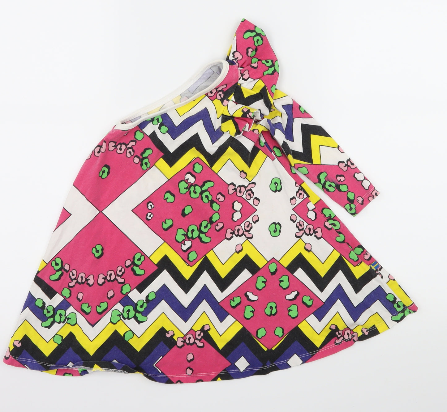 The Brand Girls Multicoloured Geometric Jersey Fit & Flare  Size 12-18 Months