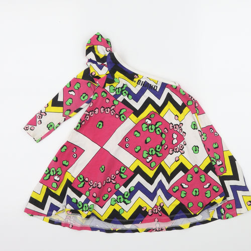 The Brand Girls Multicoloured Geometric Jersey Fit & Flare  Size 12-18 Months
