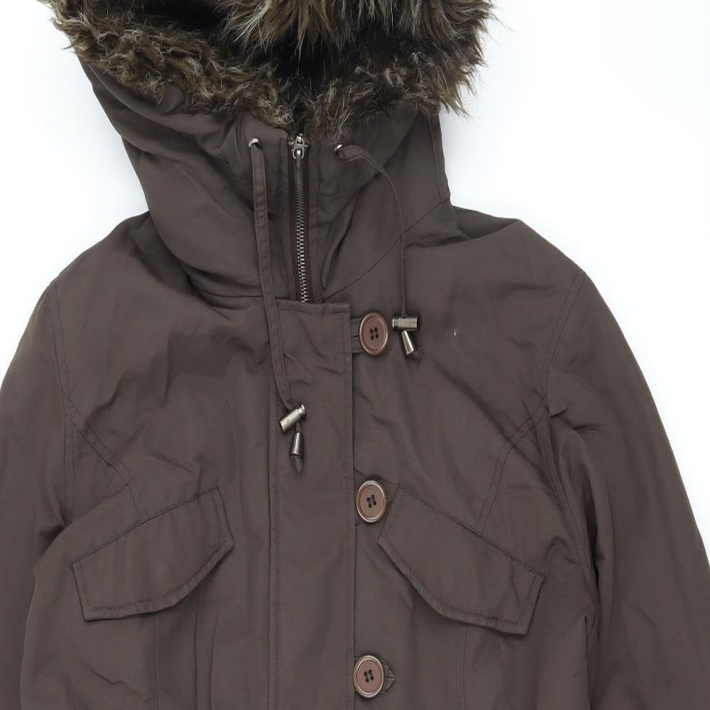 Debenhams Womens Brown   Parka Coat Size 16