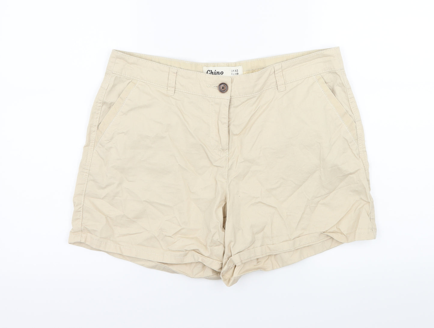 New Look Womens Beige   Hot Pants Shorts Size 12