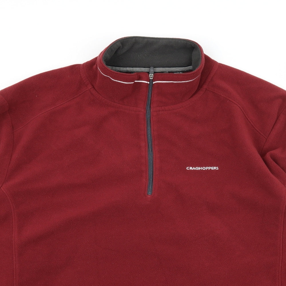 Craghoppers Mens Red  Fleece Pullover Sweatshirt Size XL